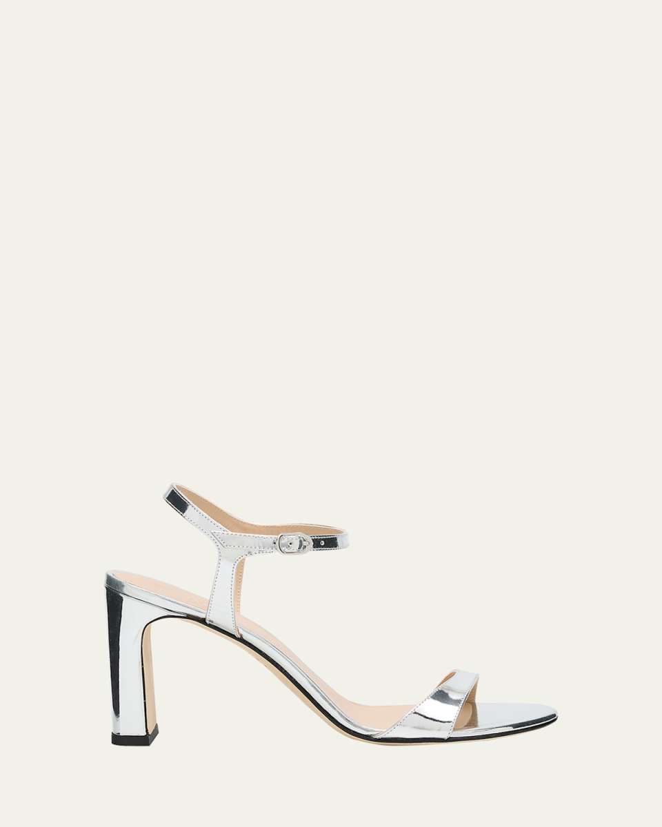 Babette Metallic Ankle-Strap Sandals